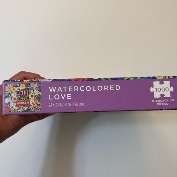 Hallmark watercolored Love Vibrant Floral Puzzle 1000 piece - Picture 3 of 5